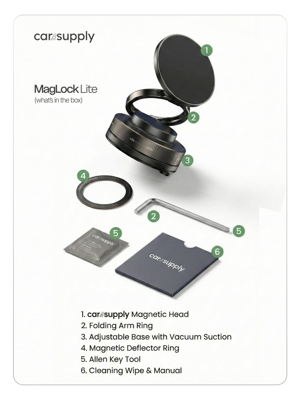 Carsupply MagLock Lite™ | Magnetic Phone Holder