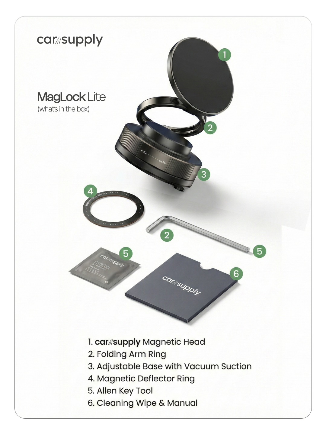 Carsupply MagLock Lite™ | Magnetic Phone Holder