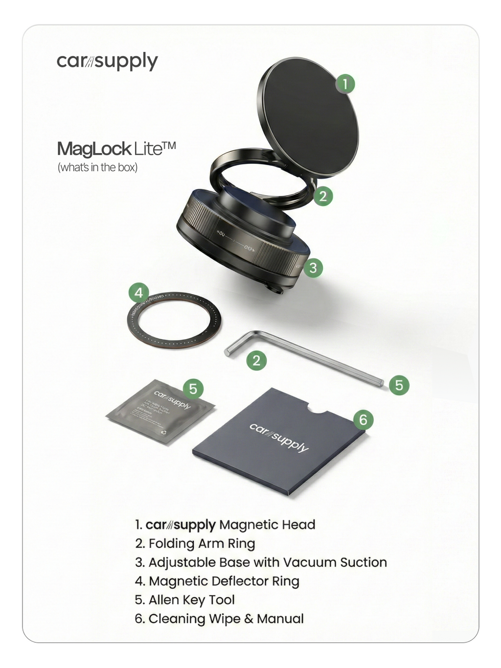 Carsupply MagLock Lite™ | Magnetic Phone Holder