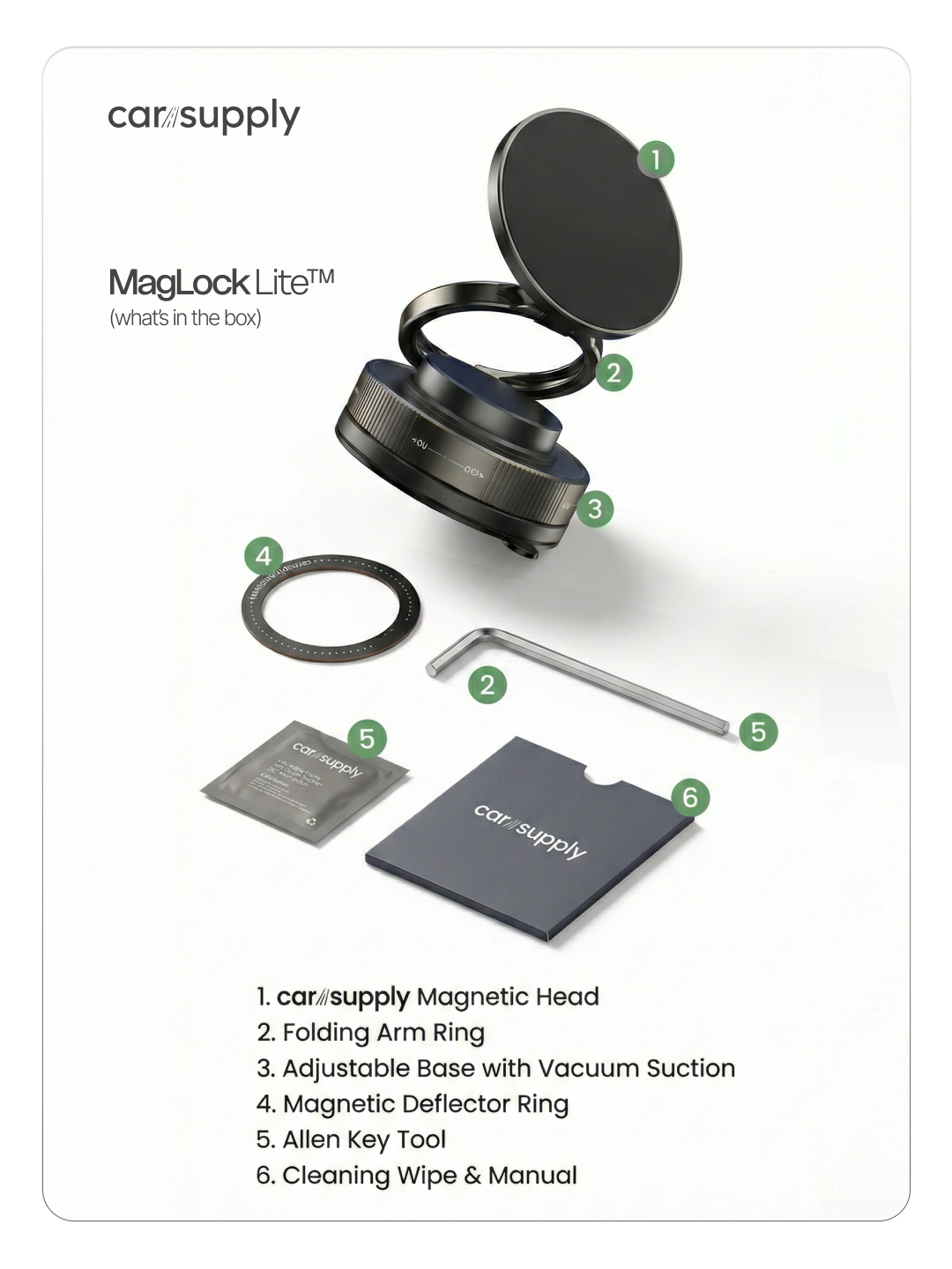 Carsupply MagLock Lite™ | Magnetic Phone Holder