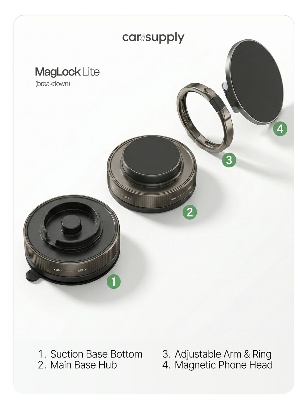 Carsupply MagLock Lite™ | Magnetic Phone Holder