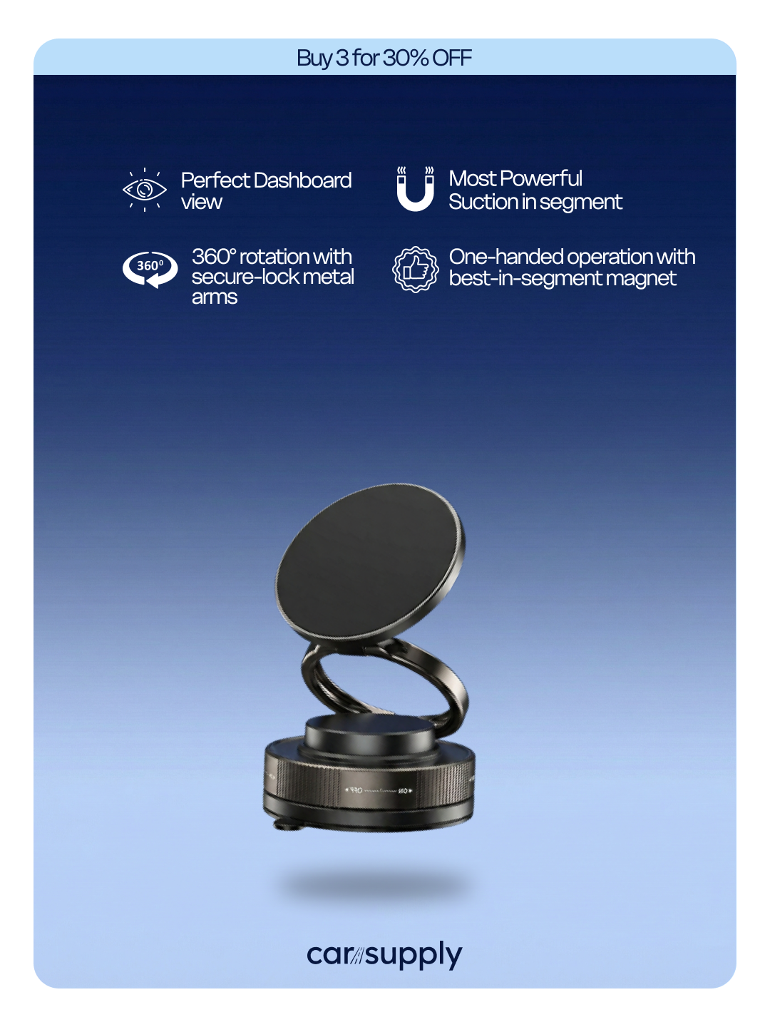 Carsupply MagLock Lite™ | Magnetic Phone Holder